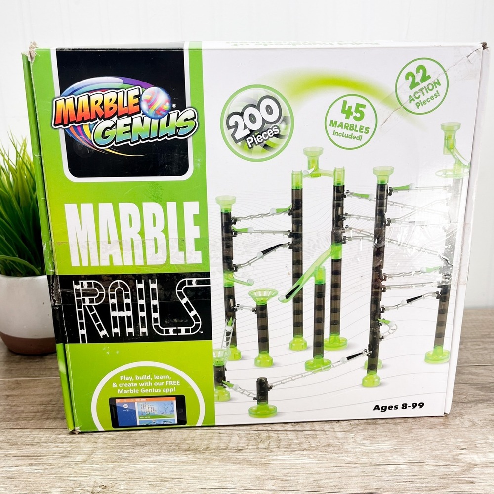 Marble Genius Marble Rails Super Set 170 Piece + 27 marbles - Marble Run